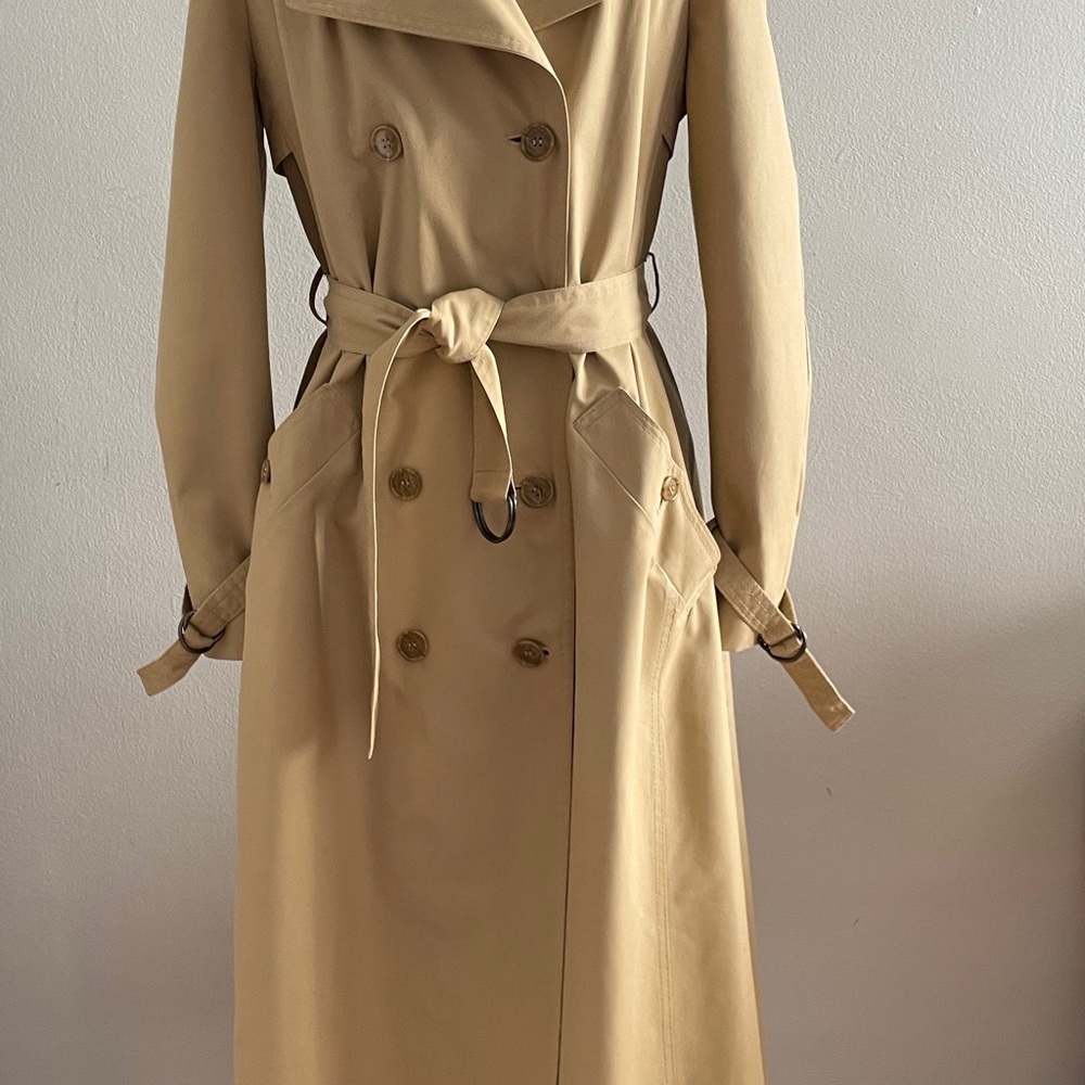 Vintage classic tan dolman sleeved raincoat - Picture 5 of 15